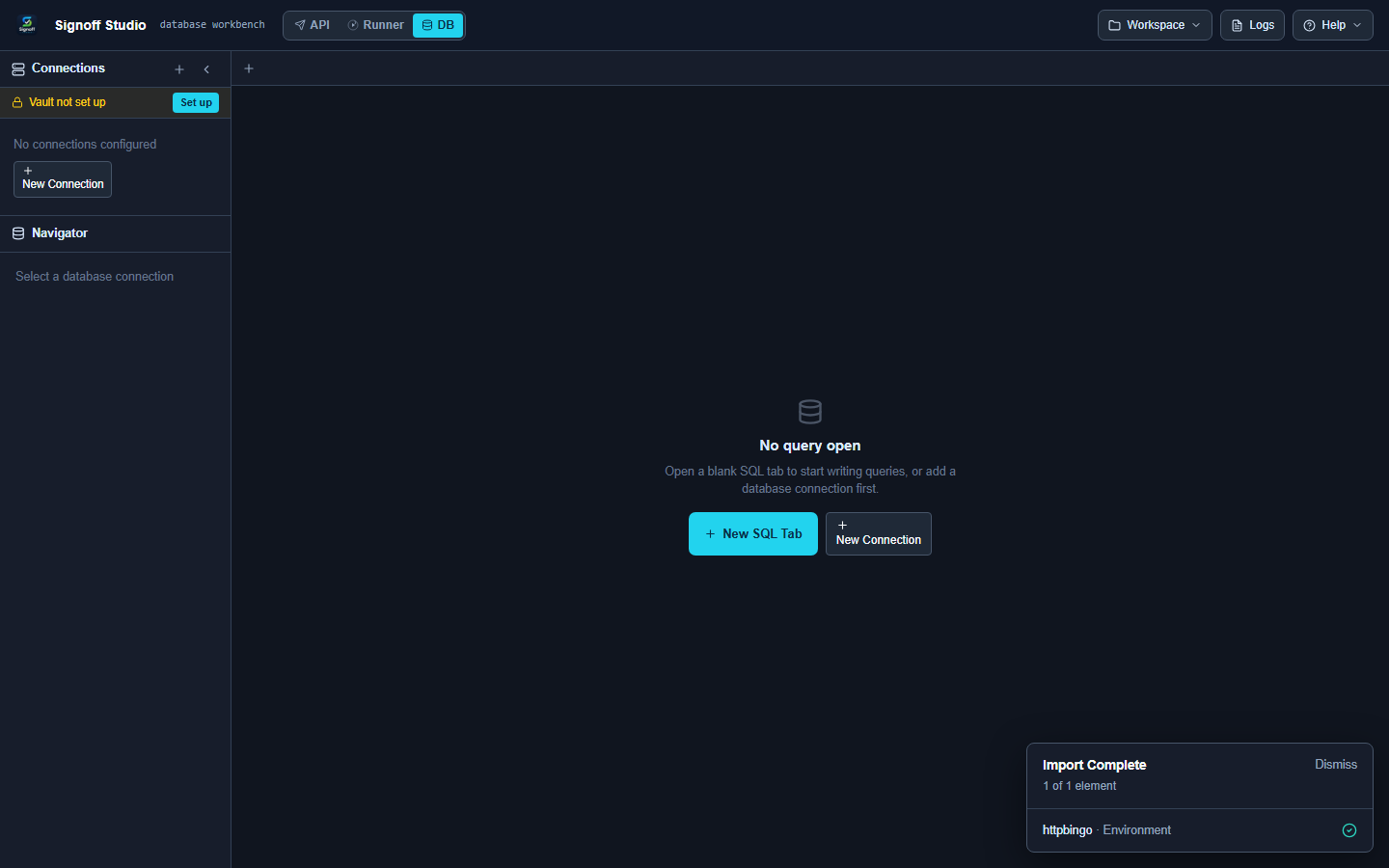 Database workbench